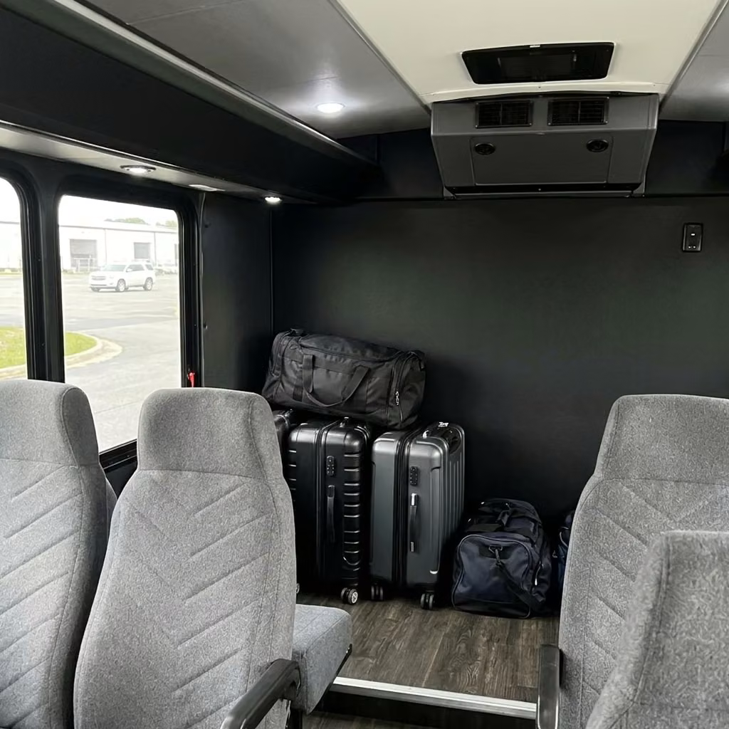 riviera beach 15 passenger minibus luggage area