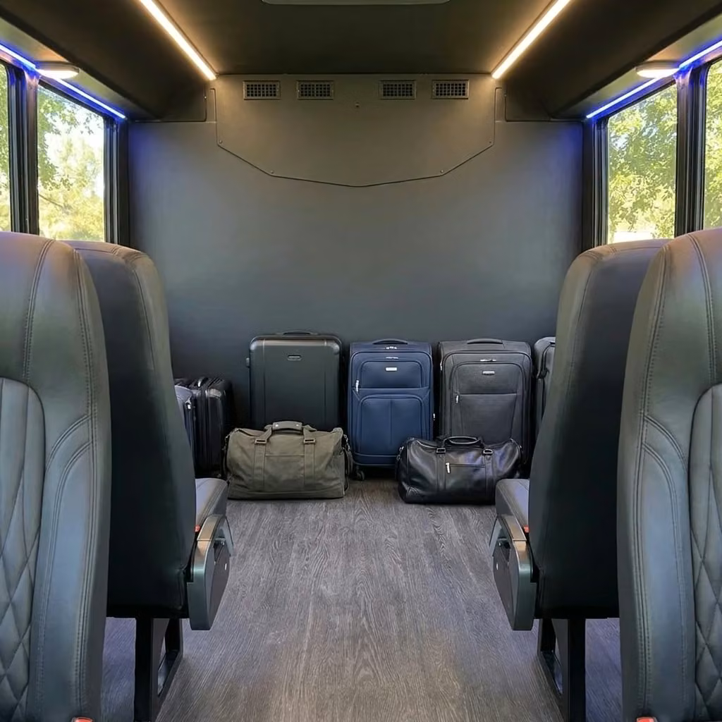 riviera beach 20 passenger minibus luggage area
