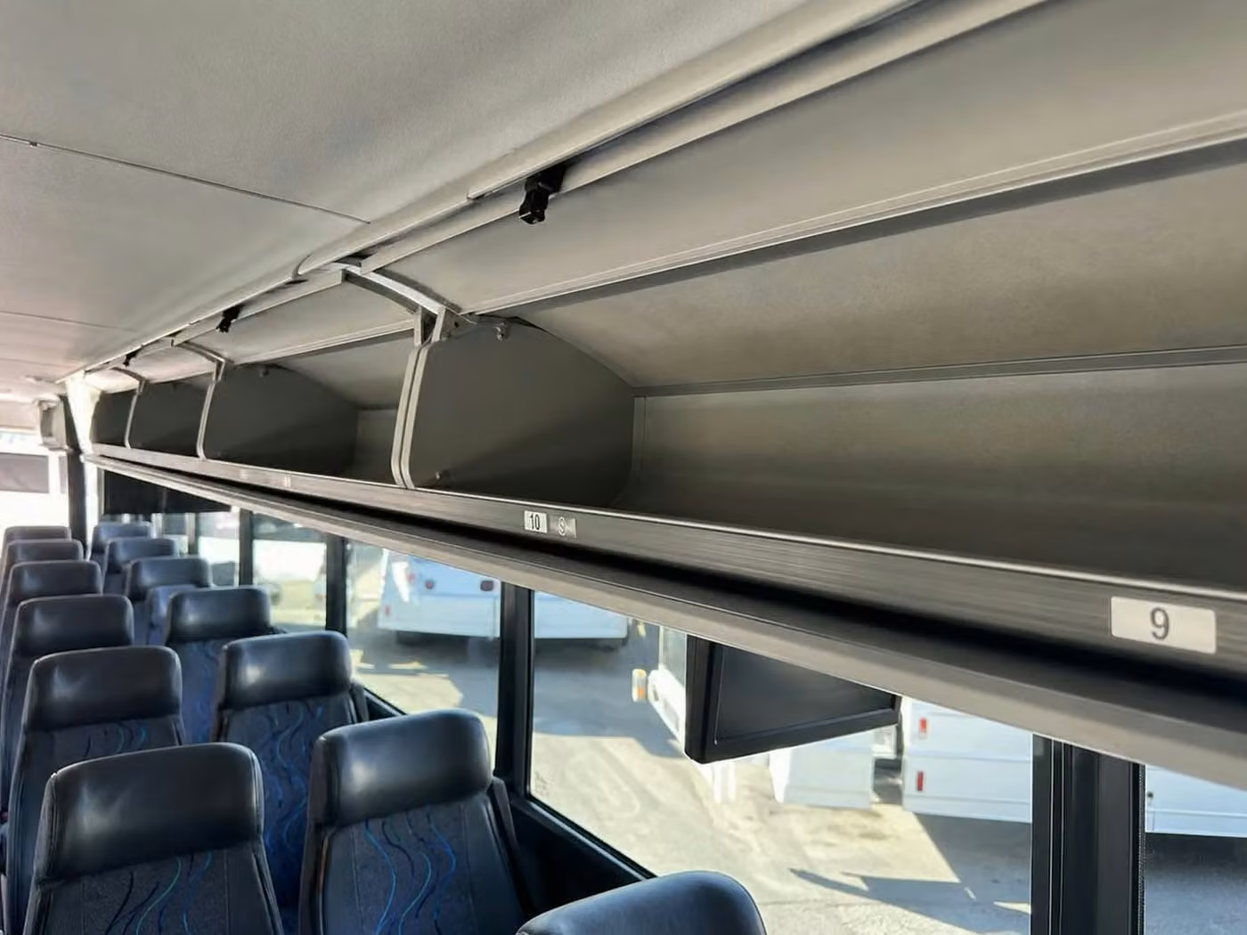 riviera beach 25 passenger minibus overhead storage