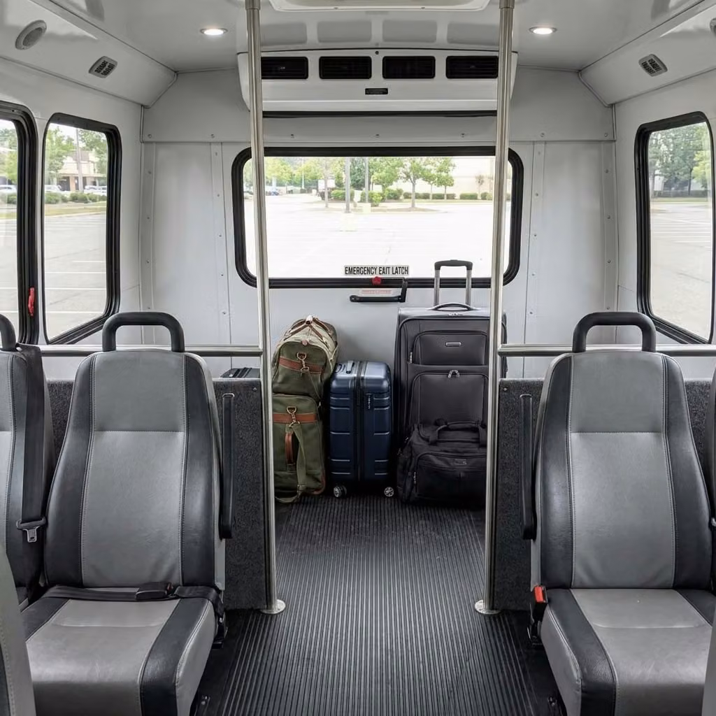 riviera beach 30 passenger minibus luggage area