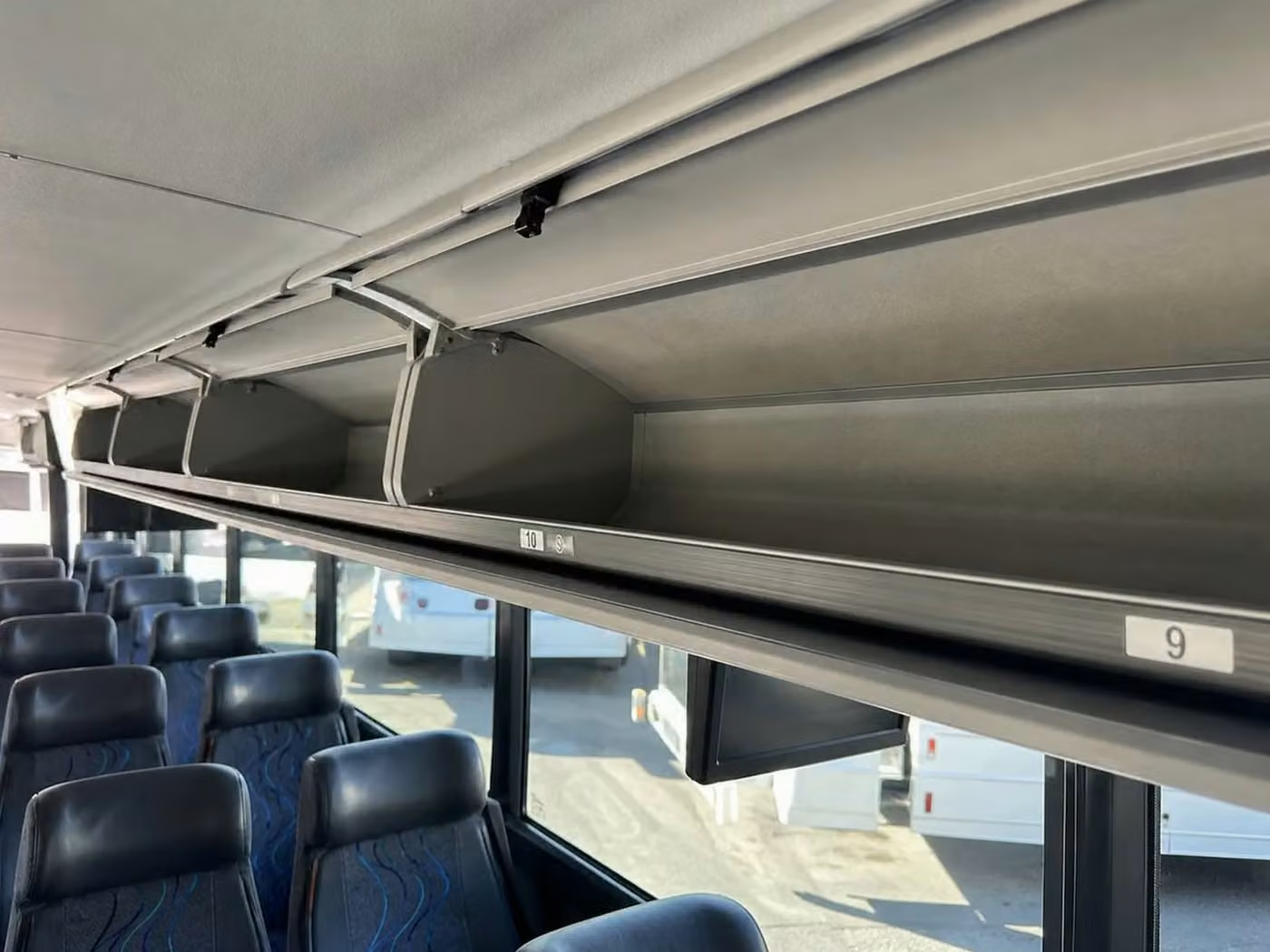 riviera beach 35 passenger minibus overhead storage