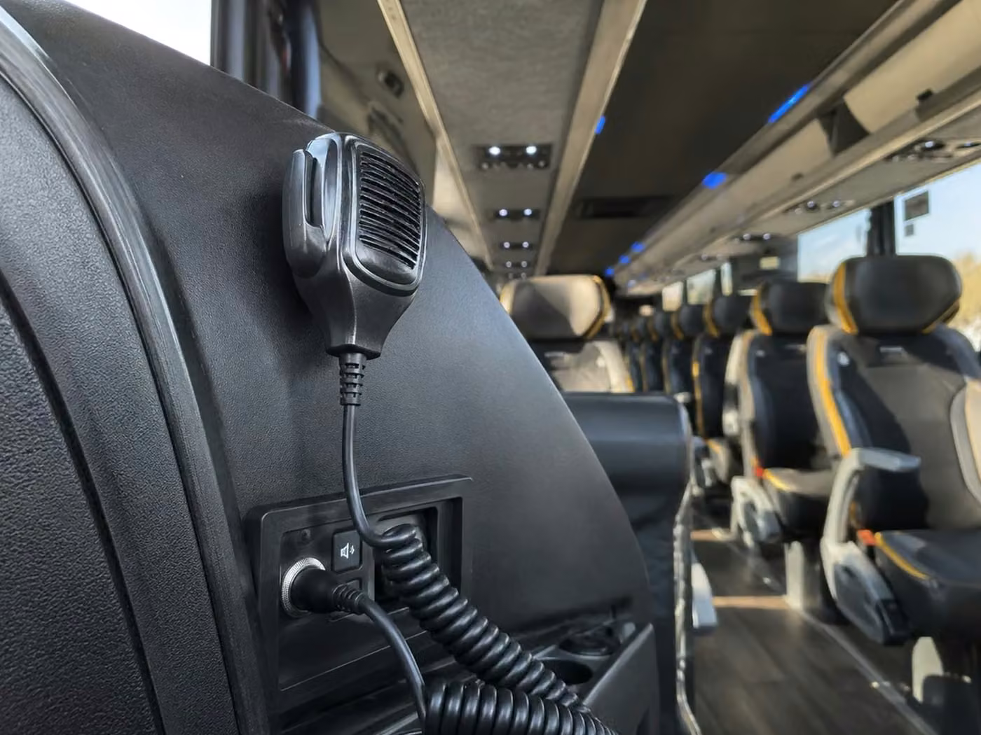 riviera beach 56 passenger charter bus pa system