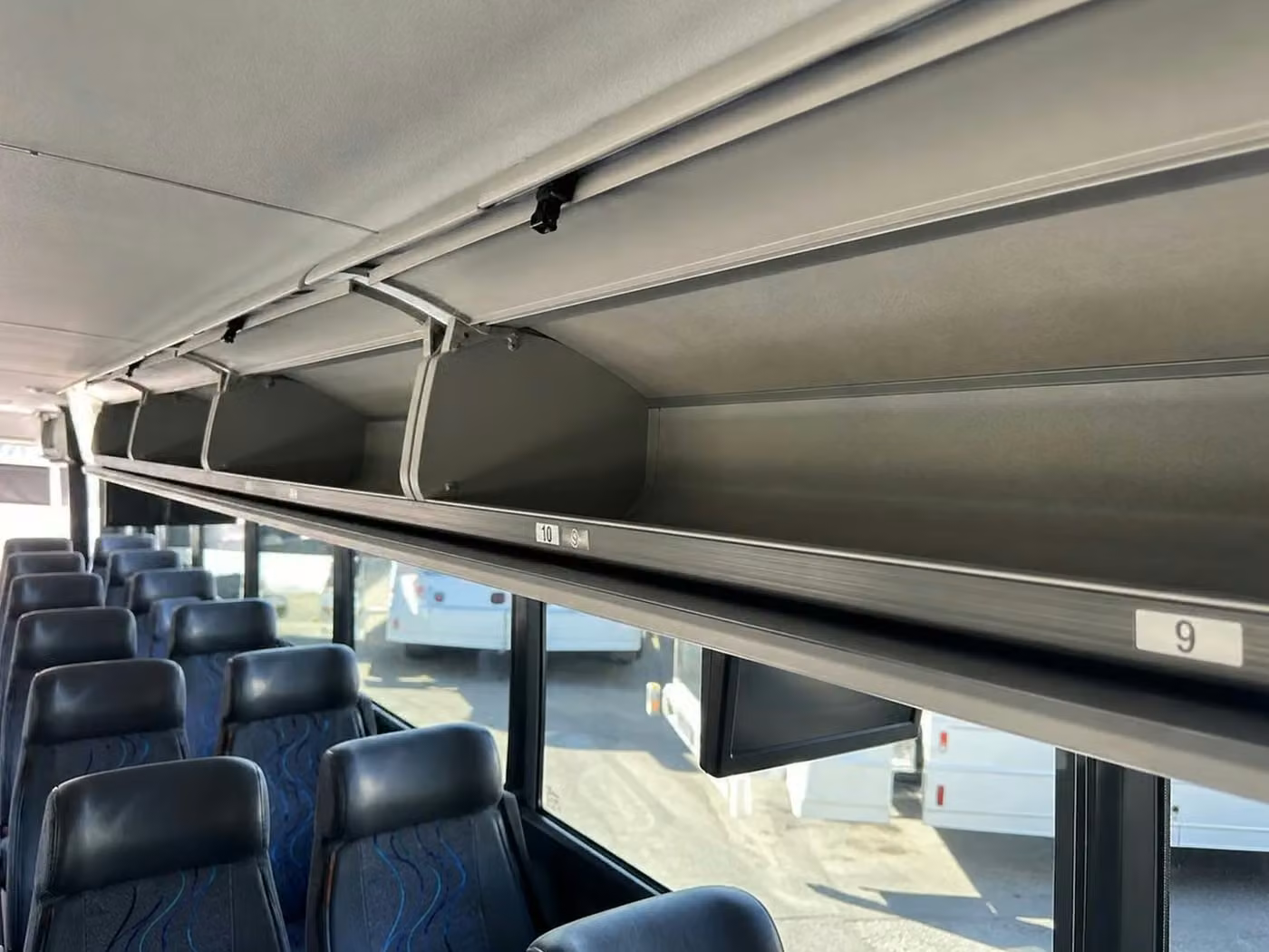 riviera beach charter bus overhead storage