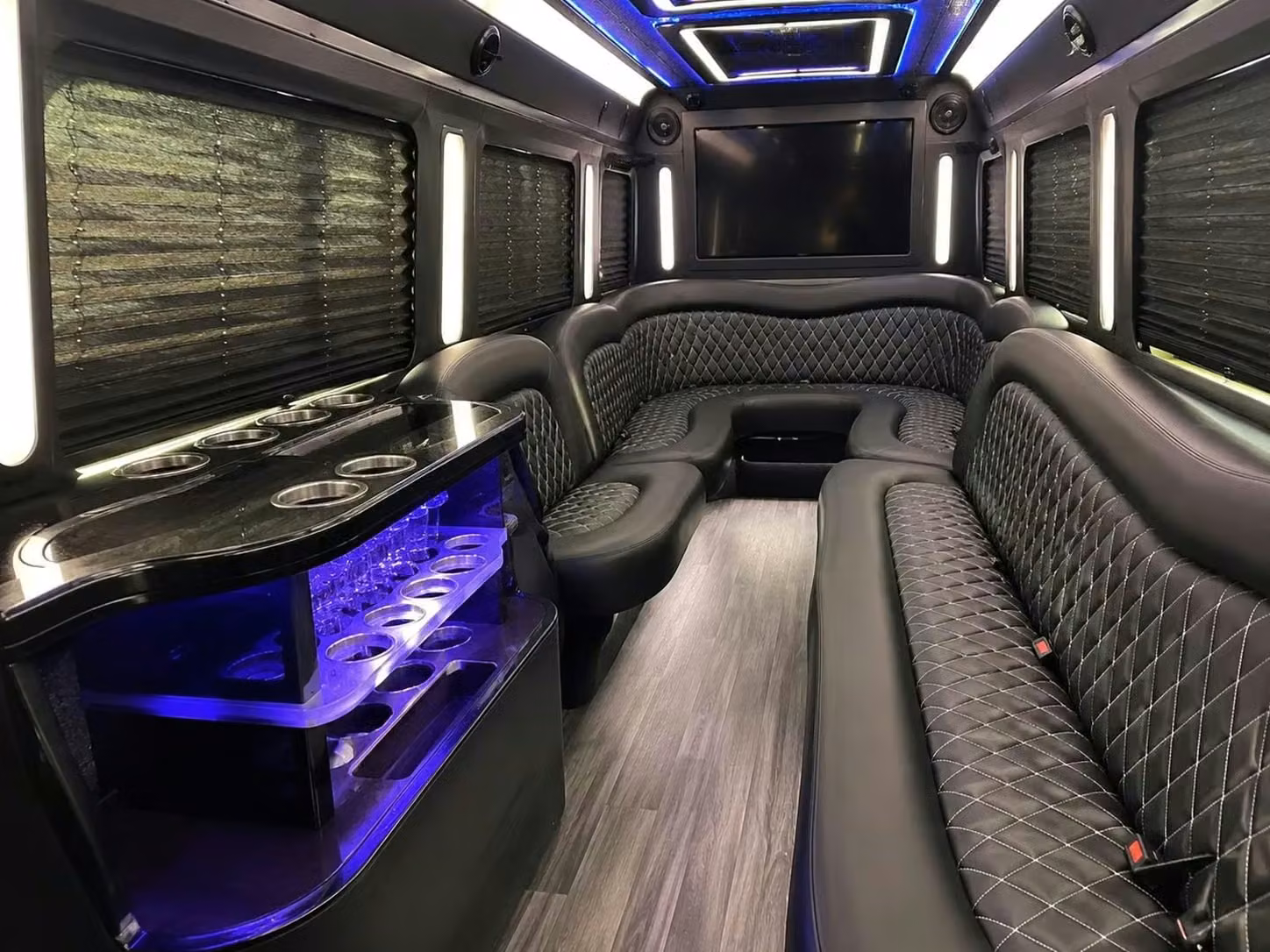 riviera beach party bus bar area