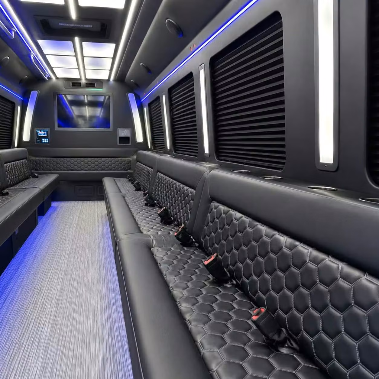 riviera beach party bus party lighting