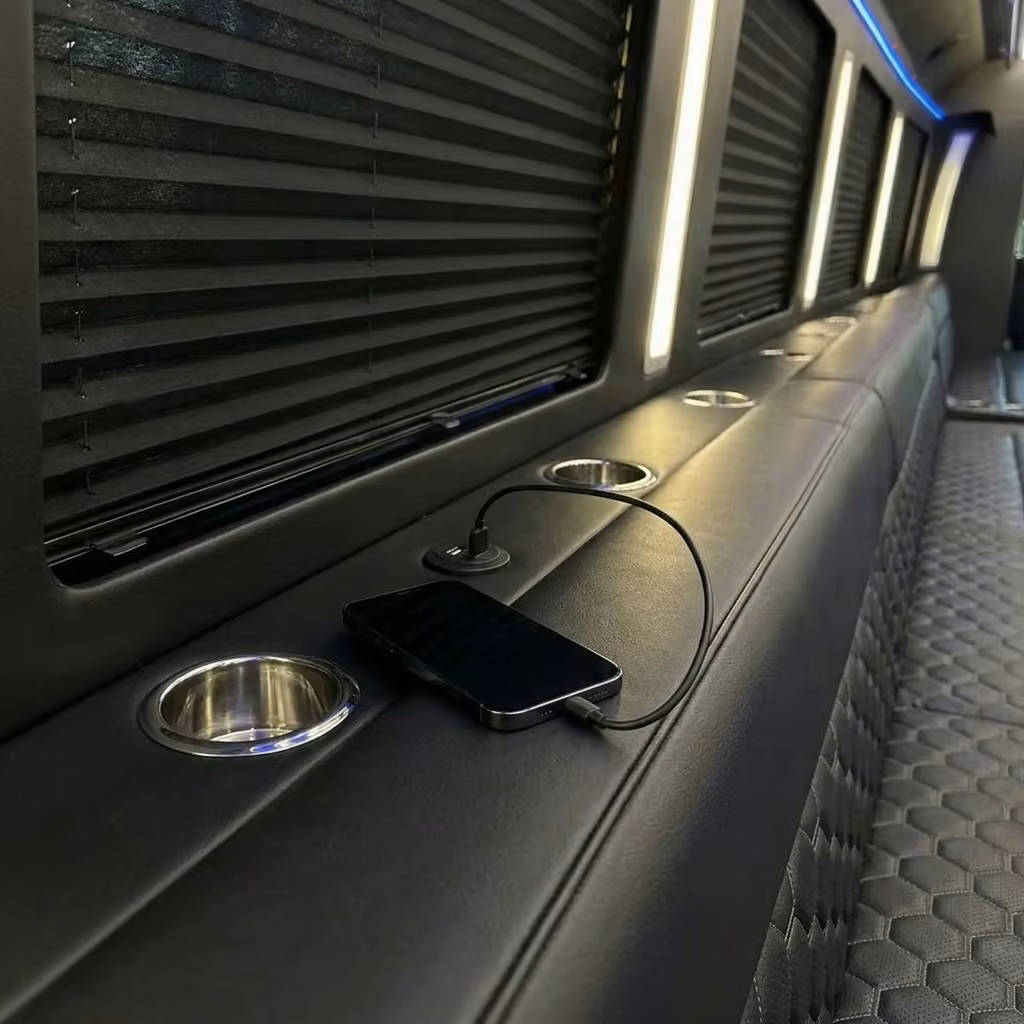 riviera beach party bus usb charging